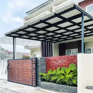 Kanopi alderon halaman depan Jagakarsa Bengkel Las Karya Adi