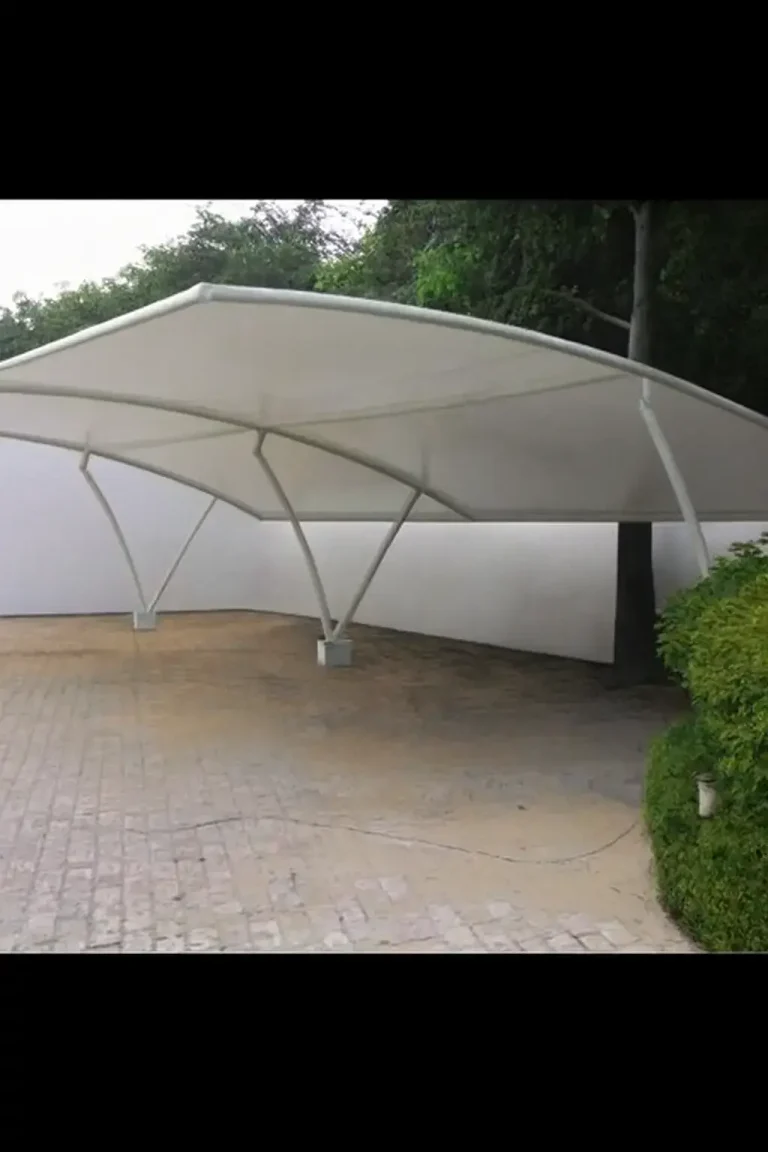 Kanopi membran area parkir Lebak Bulus Bengkel Las Karya Adi"