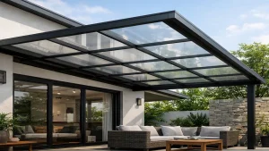Kanopi atap solarflat Jakarta Selatan oleh Bengkel Las Karya Adi