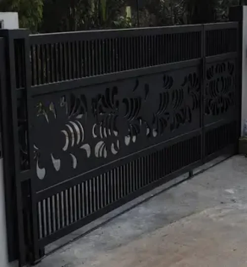 Pagar besi elegan rumah Lebak Bulus Bengkel Las Karya Adi