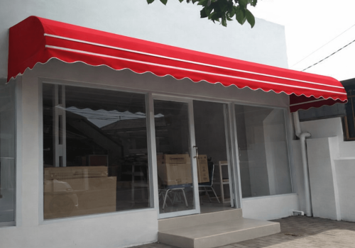 Kanopi kain teras Cinere Depok Bengkel Las Karya Adi